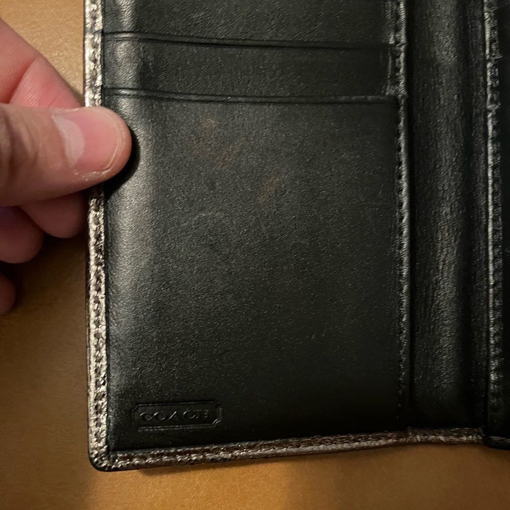 Metallic Bronze Coach Wallet - image 5